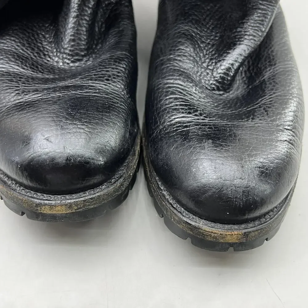 Gravati Shearling Lined Winter Boots Men Size 12 US, 11 UK Black Pull On Shoes